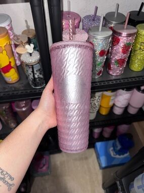 Starbucks Pink Textured Tumbler with Straw